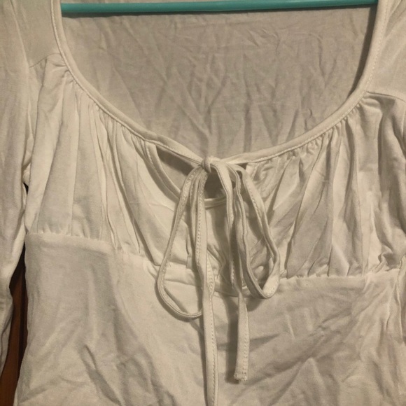 NWOT White Long Sleeve Crop Top Size Small SHEIN - Picture 6 of 7